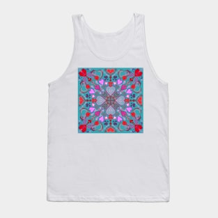 Valentines on Light Teal Tank Top